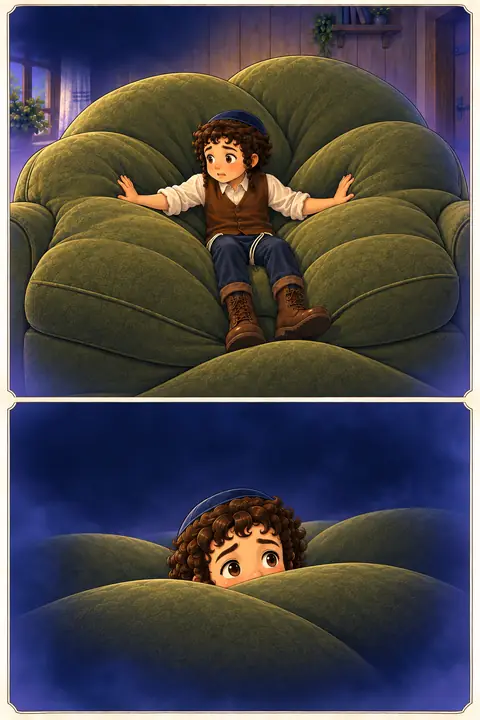 Illustration du tome 5, The Couch That Swallowed Moishy
